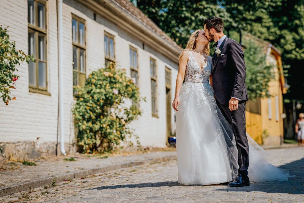 Bryllupsfotografering i Gamlebyen i Fredrikstad