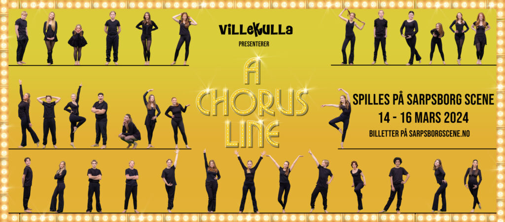 Plakatdesign og fotografering av Villekulla sin oppsetting av A Chorus Line